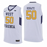 West Virginia Mountaineers 50 Sagaba Konate White College Basketball Jersey Dzhi,baseball caps,new era cap wholesale,wholesale hats